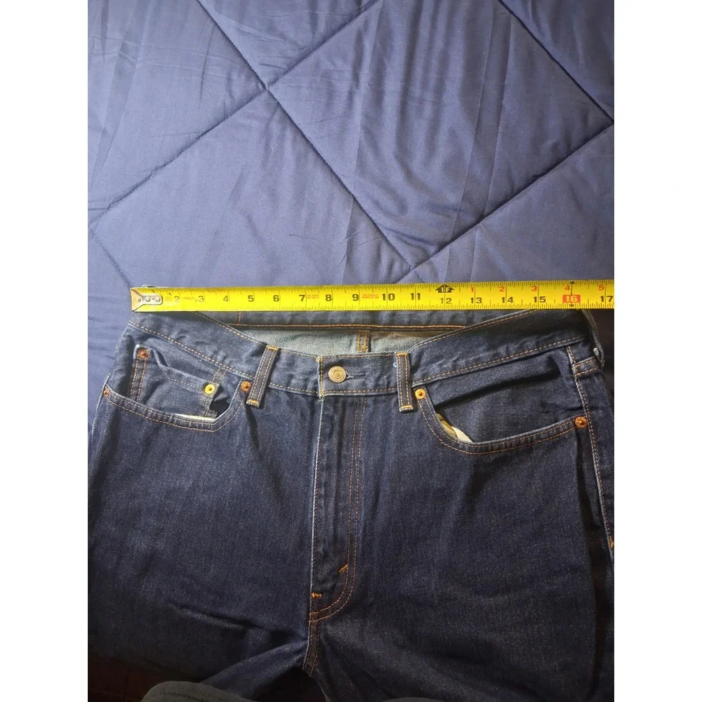 Levis 550‎ Relaxed Fit Dark Wash Indigo Denim Jeans Mens 36x30 00550-0216